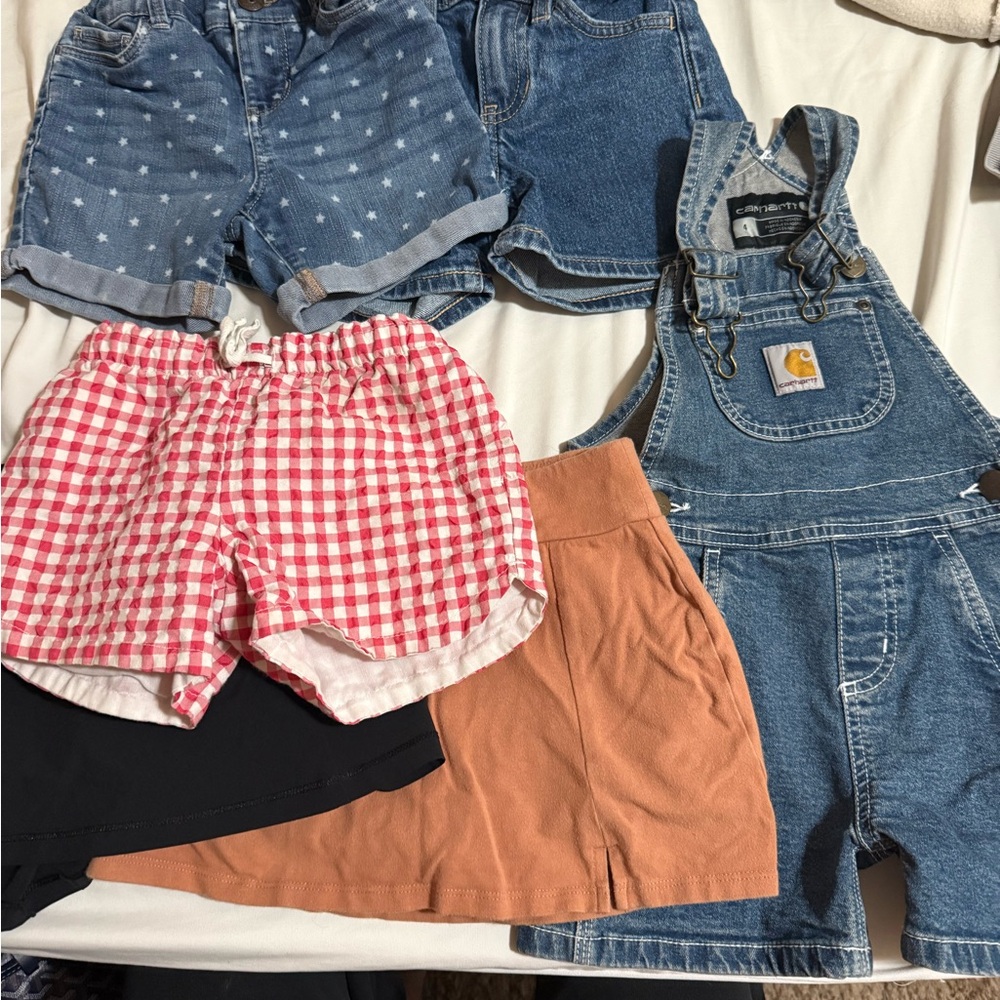 Girls shorts skorts lot 5t carhartt